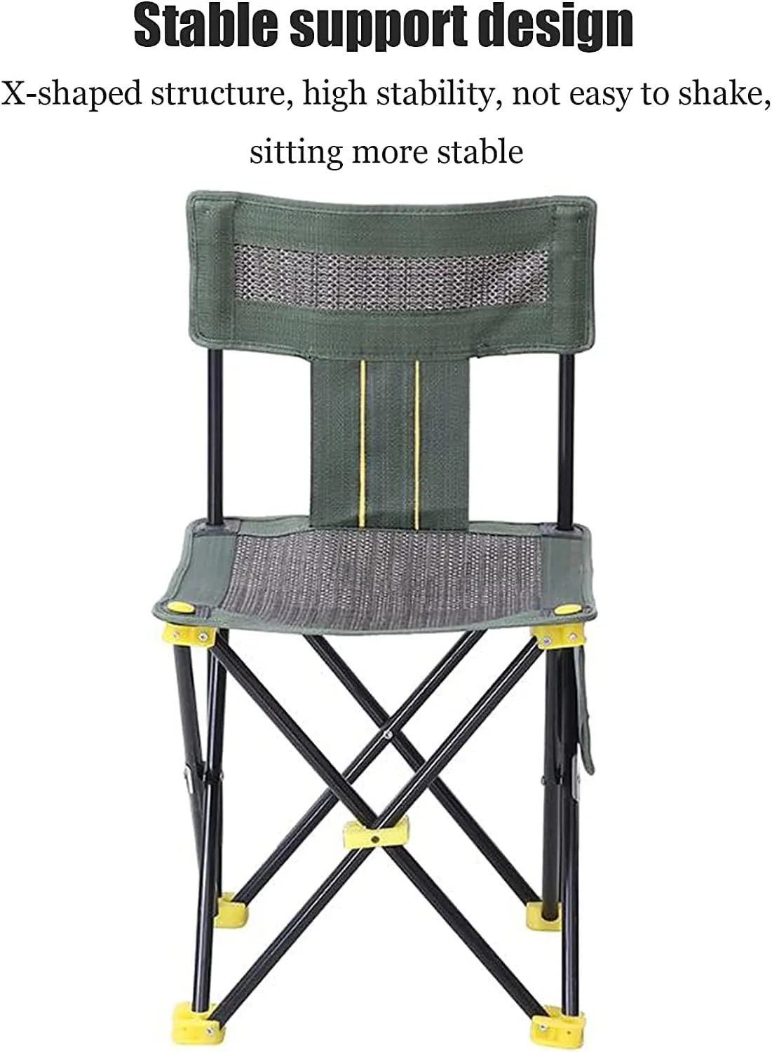 Folding Chairs Breathable Outdoor Mesh Chair Portable Beach Fishing Chair Folding Chair Stool with Side Pocket Portable Storage Portable Camping Chair(Size:38 * 38cm)