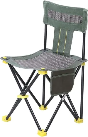 Folding Chairs Breathable Outdoor Mesh Chair Portable Beach Fishing Chair Folding Chair Stool with Side Pocket Portable Storage Portable Camping Chair(Size:38 * 38cm)