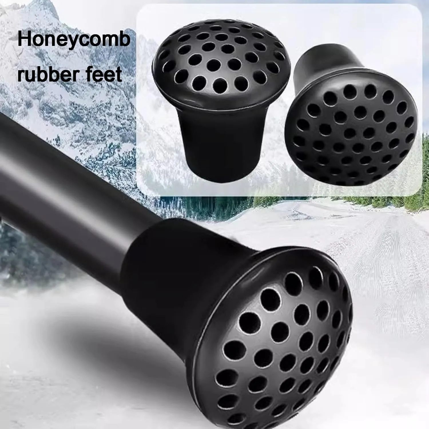 Folding Crutches 4-Section Retractable Hiking Poles Mountain Climbing Equipment Lightweight Trekking Poles 90° Swivel Handle