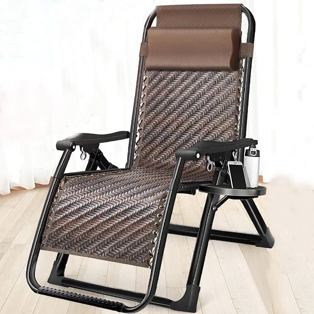 Folding Loungers Portable Nap Office Recliner Folding Lunch Break Home Backrest Chair Beach Chair Leisure Chair, Folding Outdoor Camping Lounge, Patio Recliner Reclining