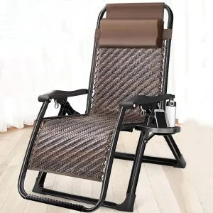 Folding Loungers Portable Nap Office Recliner Folding Lunch Break Home Backrest Chair Beach Chair Leisure Chair, Folding Outdoor Camping Lounge, Patio Recliner Reclining