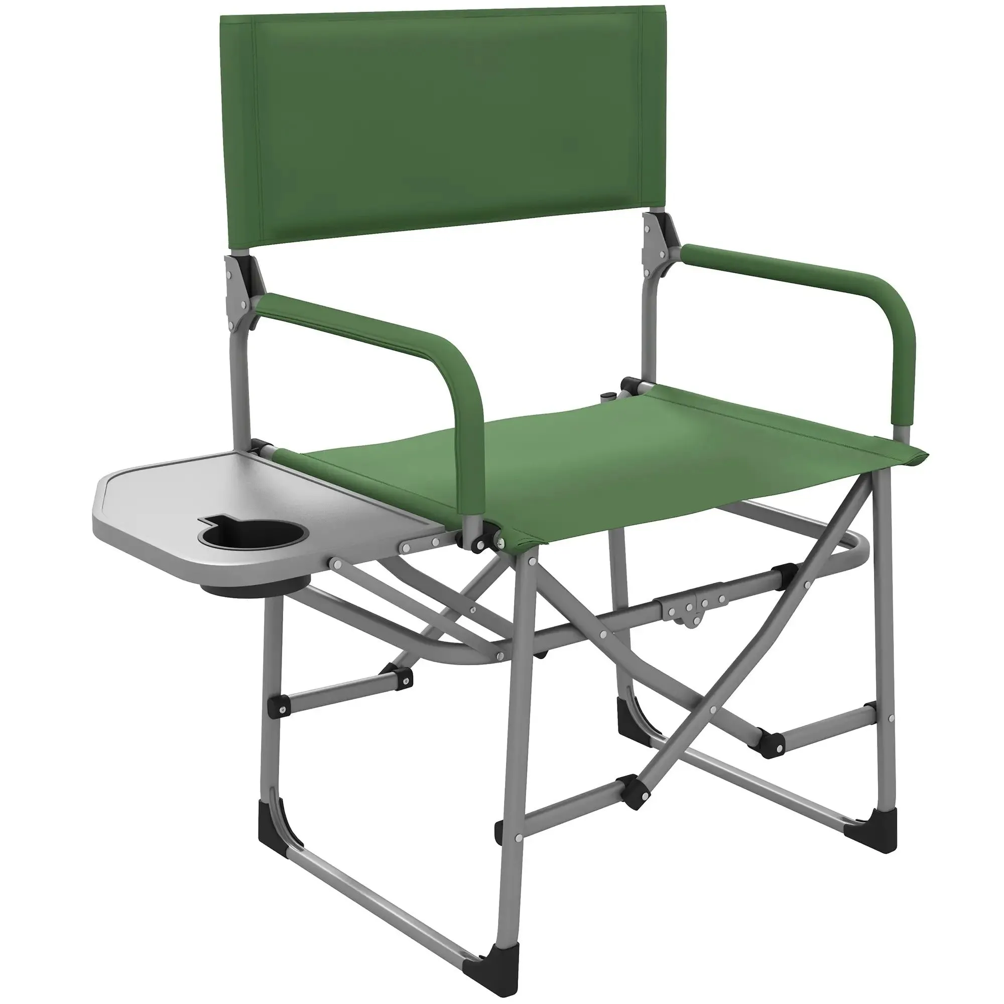Folding Outsunny With Camping Table Side Timely shipping Directors - Green Chair, No customs hassle