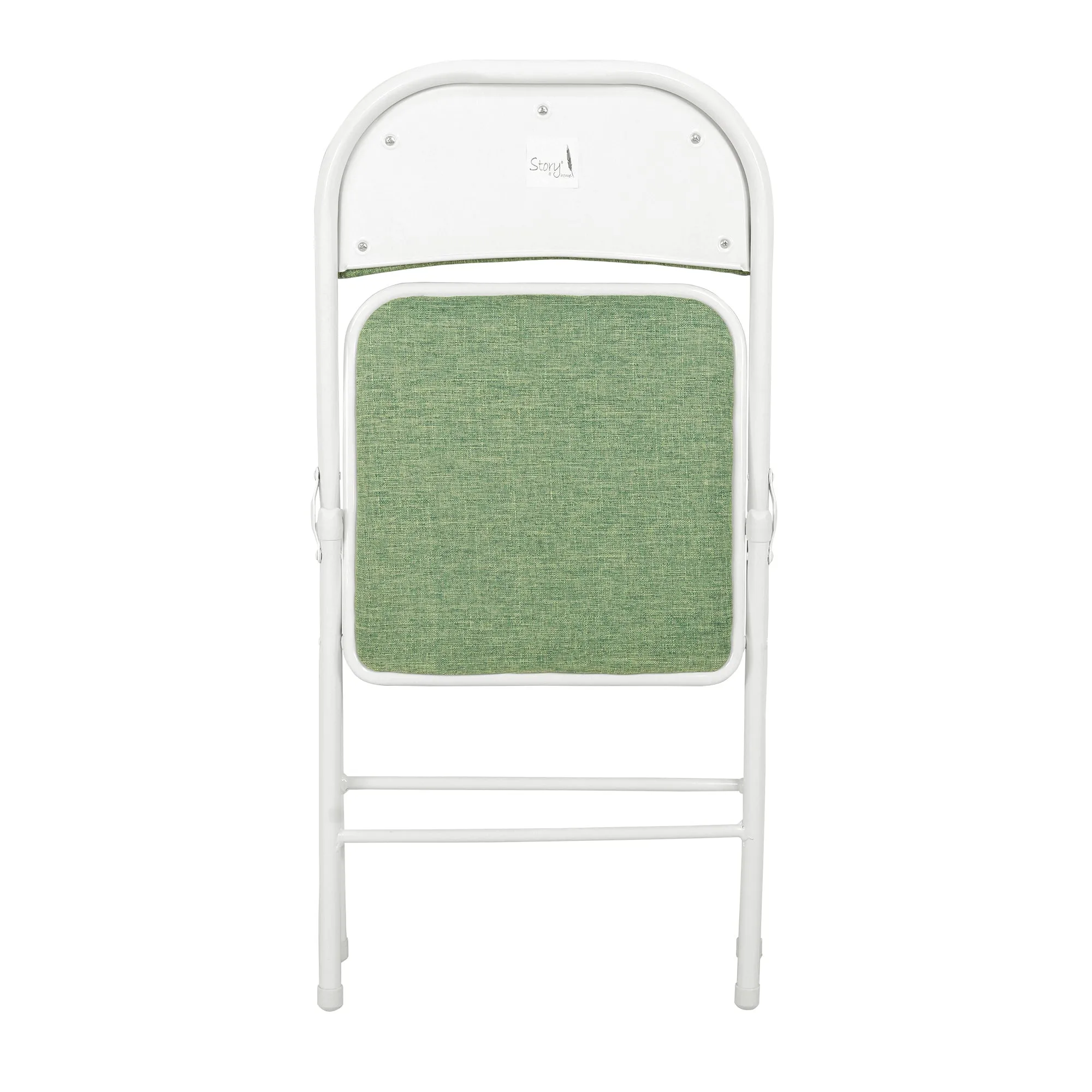 Folding Padded Green Metal Chair