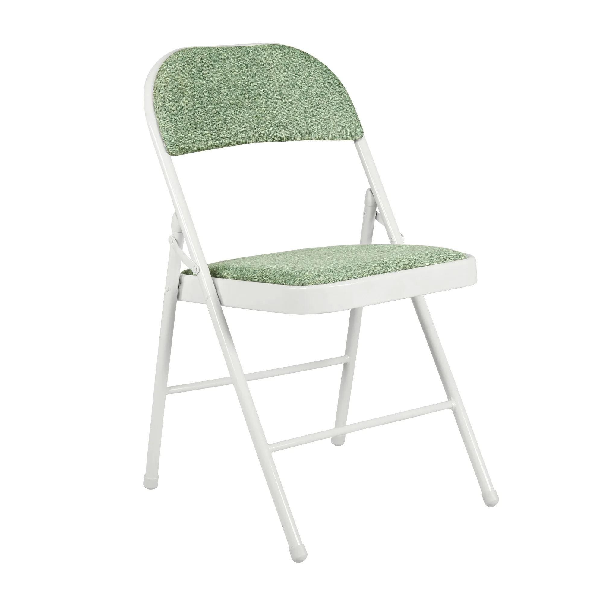 Folding Padded Green Metal Chair