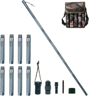 Folding Retractable Body Protective Hiking Poles for Outdoor Walking Hiking Camping Multi-Functional Convenient Hiking Poles Survival Hiking Stick