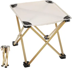Folding Stool for Outdoor Use Portable Camp Chair with Carry Bag Lightweight and Compact Design for Camping Fishing Picnics and Travel Heavy-Duty Construction with Comfort