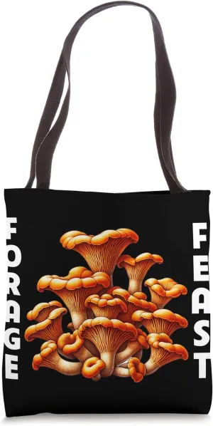 Forage and Feast Chanterelle Mushroom Hunters Mycology Tote Bag