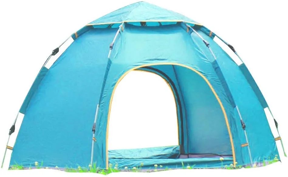Four Seasons Family Camping Tent for 3-4 Persons, Pop Up Tent Waterproof Sun Shade Anti UV Easy Set Up for Beach/Hiking/Backpacking/Fishing Instant Su