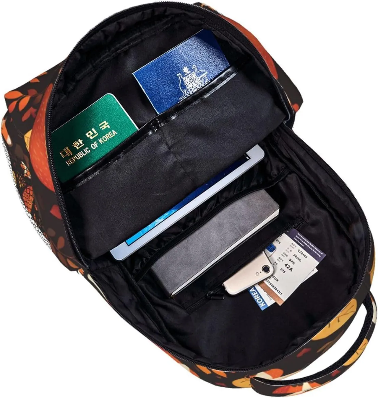 Fox Pattern Portable Backpack For Trekking Commute Unisex