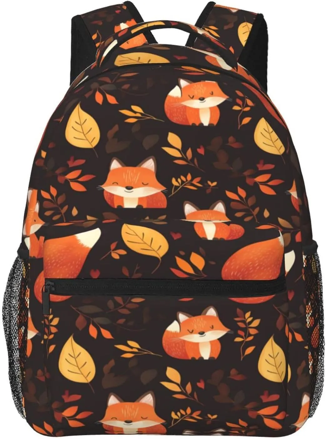 Fox Pattern Portable Backpack For Trekking Commute Unisex