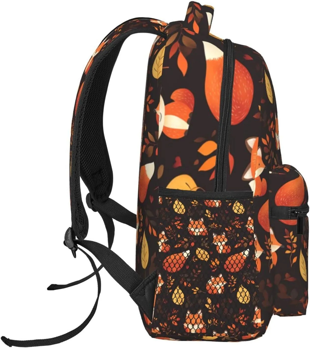 Fox Pattern Portable Backpack For Trekking Commute Unisex