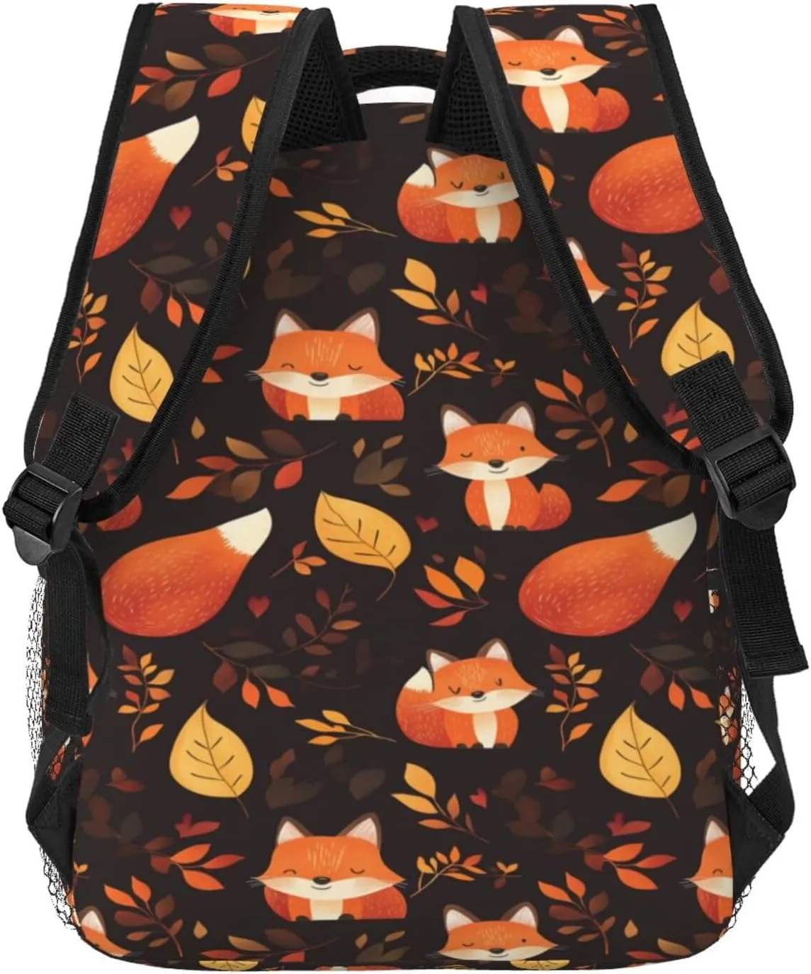 Fox Pattern Portable Backpack For Trekking Commute Unisex