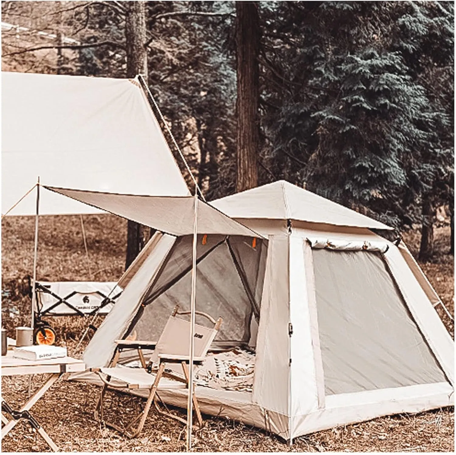 Frame Tent 4 People Spacious Tunnel Tents Light and Practical Camping Tenta for Family,Outdoor,Hiking and Mountaineering