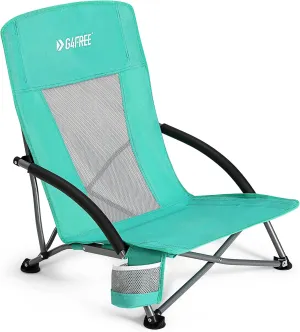 G4Free Beach Chair Folding Portable Beach Backpack Camping Chair for Adults with Mesh Back