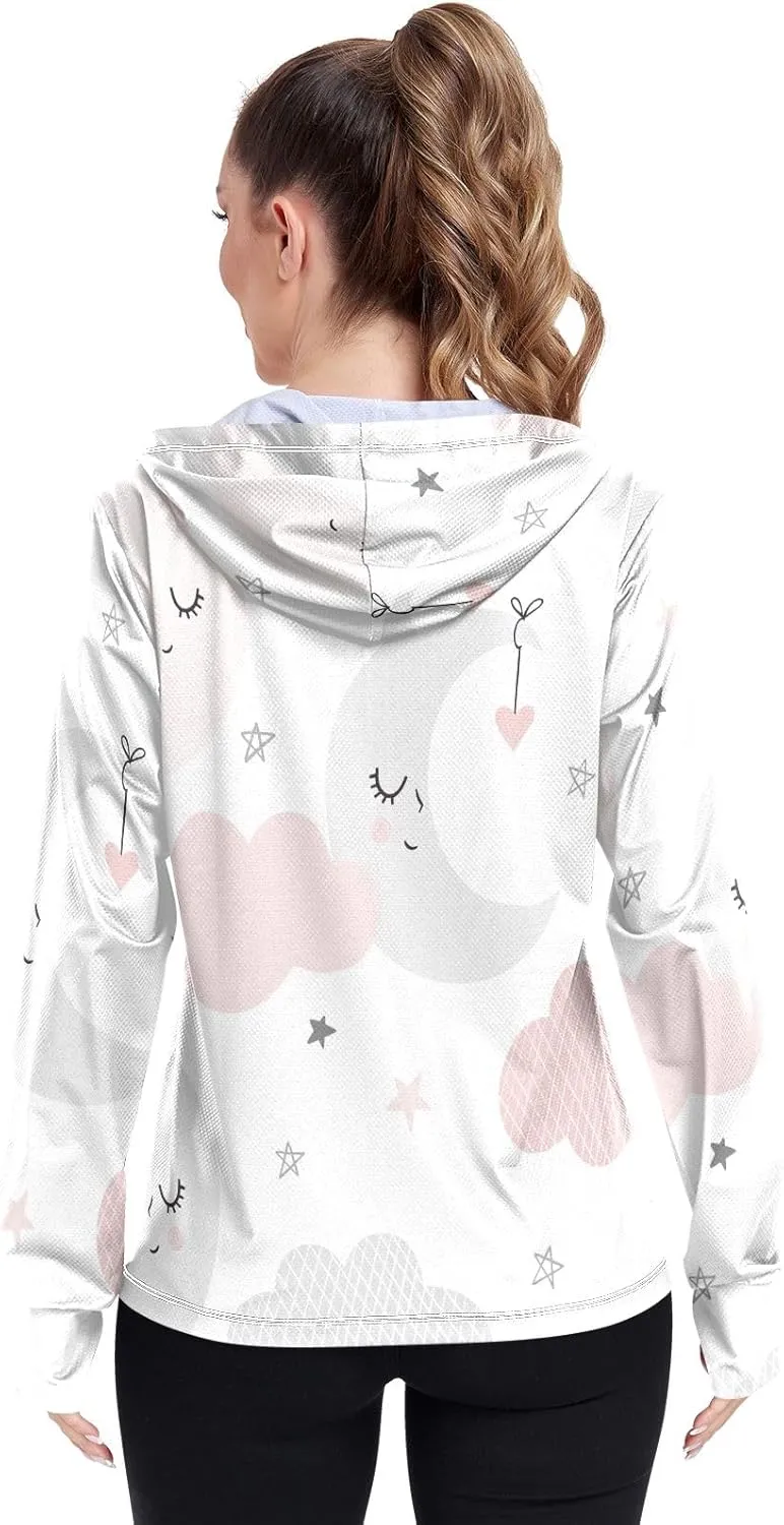 GAIGEO Watermelon Orange Pineapple Love Women Jacket Breathable Upf Clothing Women UPF 50 , with Zip Pockets, S