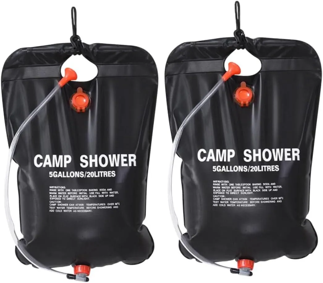 GALPADA 20l Portable Camping Shower Bag Solar Shower for Outdoor Travel Leakproof Bath Bag Water Capacity for Hiking