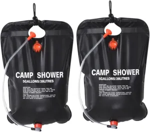 GALPADA 20l Portable Camping Shower Bag Solar Shower for Outdoor Travel Leakproof Bath Bag Water Capacity for Hiking
