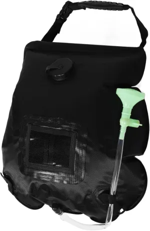 GALPADA 20l Solar Heated Water Bag Portable Outdoor Shower for Camping Hiking Beach Detachable Hose Switchable Shower Head