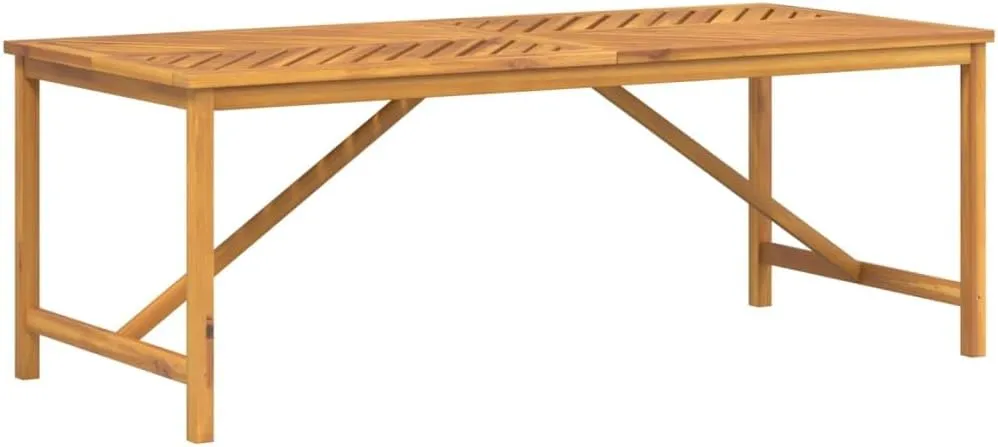 Garden Dining Table Brown Solid Acacia Wood 78.7X35.4 in Outdoor Furniture, Camping, and Dining