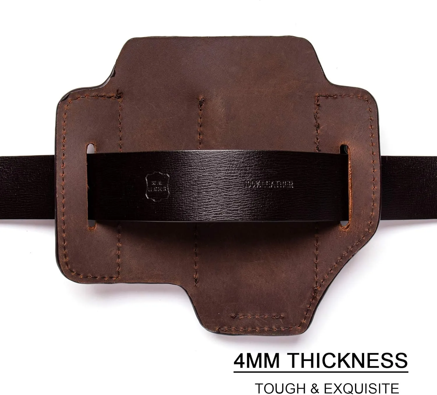 Gentlestache Leather Sheath for Leatherman Multitool Sheath EDC Pocket Organizer with Key Holder for Belt and Flashlight Sheath Multitool Pouch Darkbrown