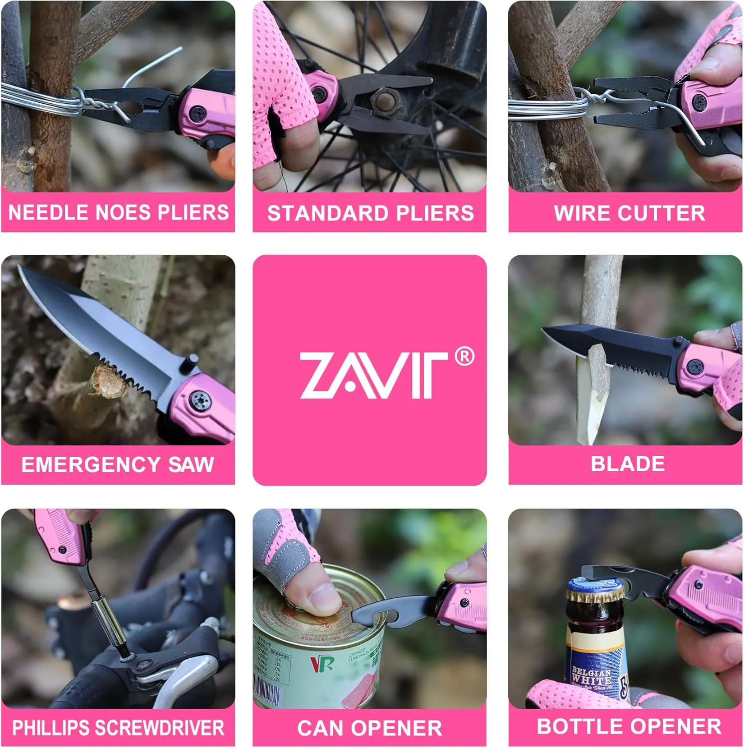 Gifts for Sister, ALWAYS MY SISTER P-ink Multitool Knife, Sisters Gifts from Sister, Sister Christmas Gift, Birthday Gifts Ideas for Sister, Sister Birthday Gift