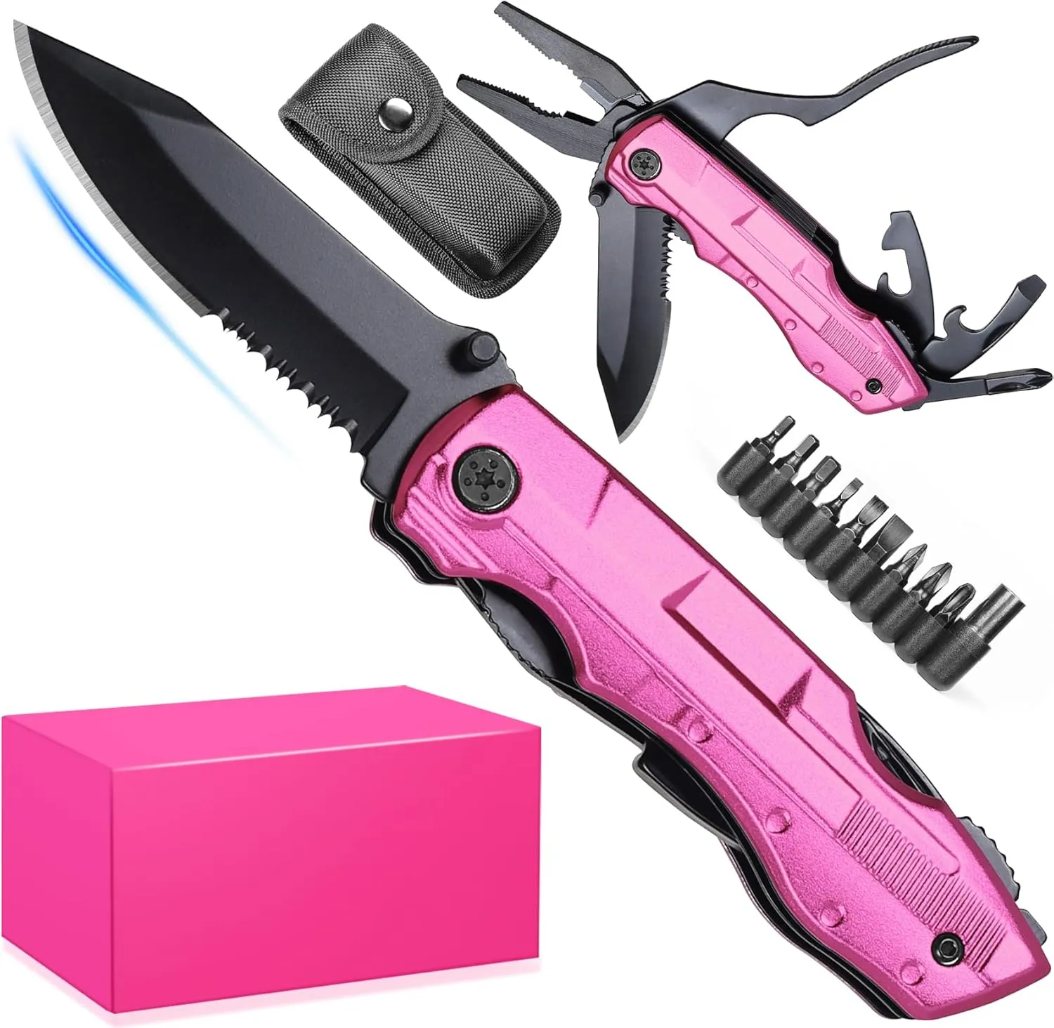 Gifts for Women Wife Mom Sister - Mothers Day Gift, Birthday Gift for Woman Girlfriend - Stocking Stuffers for Women, Womens Gifts for Christmas - Womens Stocking Stuffers, Pin'k Multitool Knife