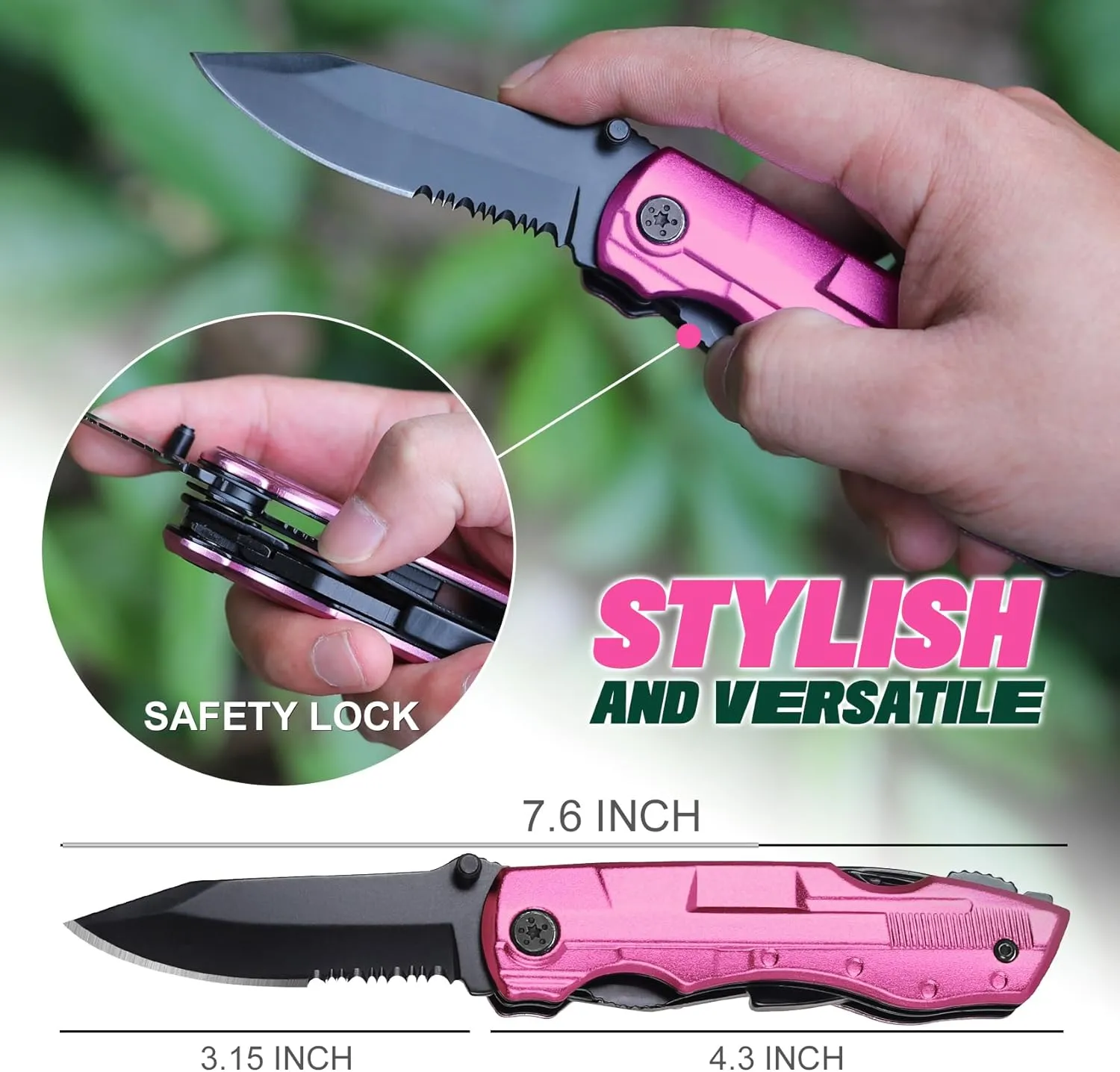 Gifts for Women Wife Mom Sister - Mothers Day Gift, Birthday Gift for Woman Girlfriend - Stocking Stuffers for Women, Womens Gifts for Christmas - Womens Stocking Stuffers, Pin'k Multitool Knife