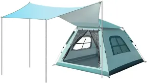 GIZNXBA Camping Tent, Pop-Up Family Tent for Instant Easy Setup, Windproof Portable Tent with Carry Bag, Backpacking Tents with Rainfly for Family Camping, Hiking (Color : /Blue, Size : A)