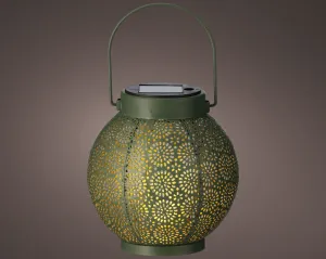 Globe Solar Lantern - Green & Gold