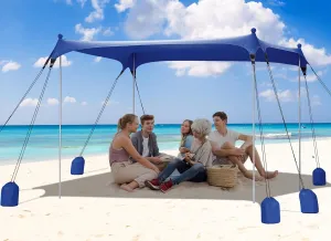 Gorich Beach Tent Sun Shelter with 8 Sandbags, UPF50  Protection & Windproof Pop Up Beach Canopy Tent Sun Shade for Family, Travel & Camping, Easy Setup Canopy Umbrella