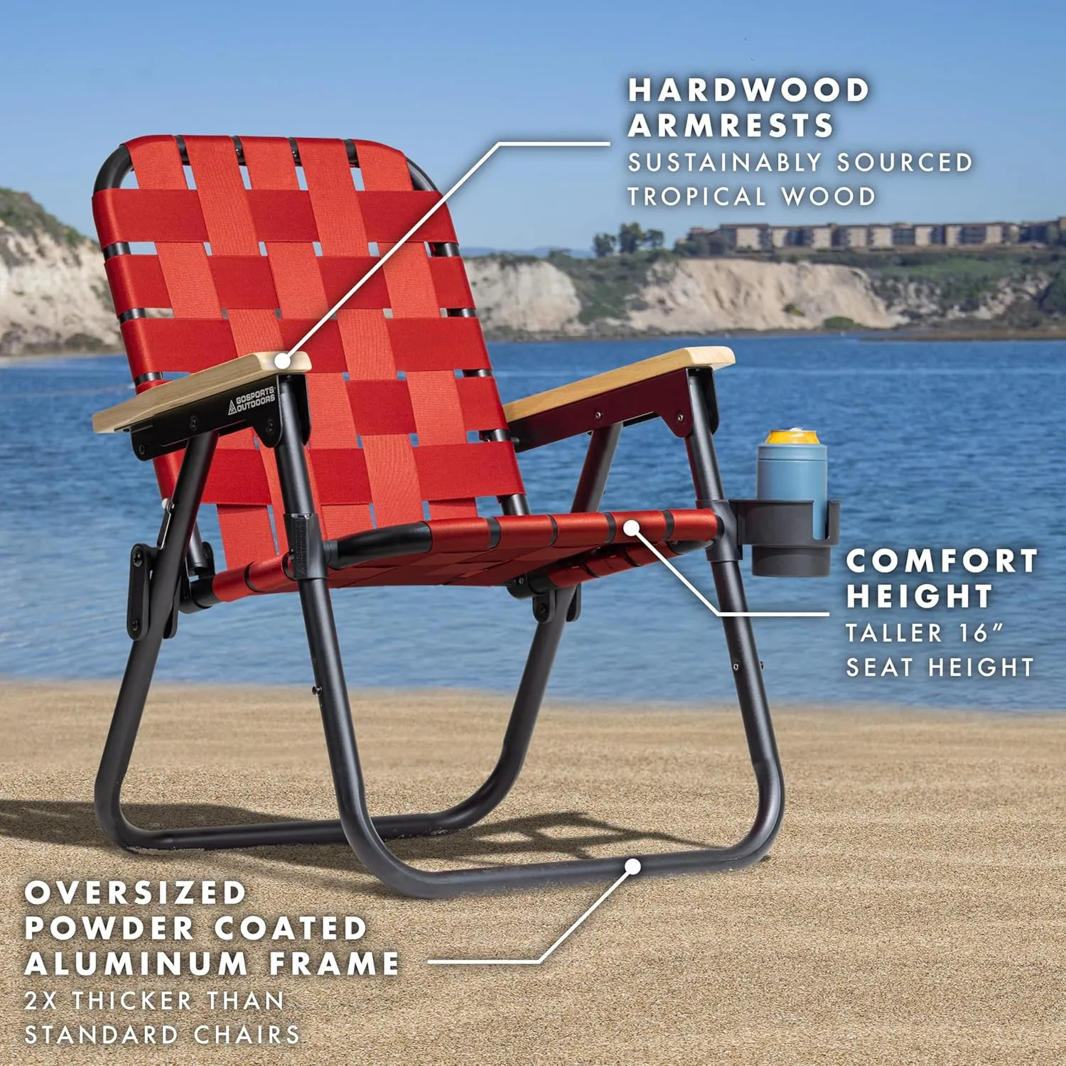 GoSports WOVN Beach Backpack Chair - 9 Styles Available - Premium Folding Camping Chair