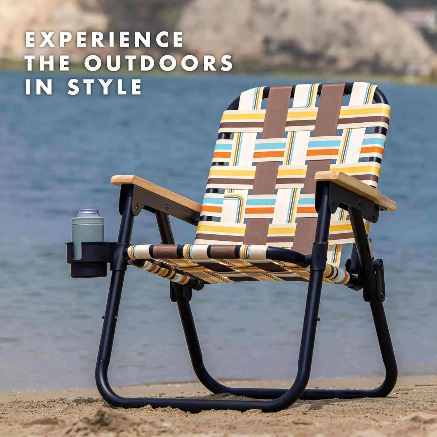 GoSports WOVN Beach Backpack Chair - 9 Styles Available - Premium Folding Camping Chair