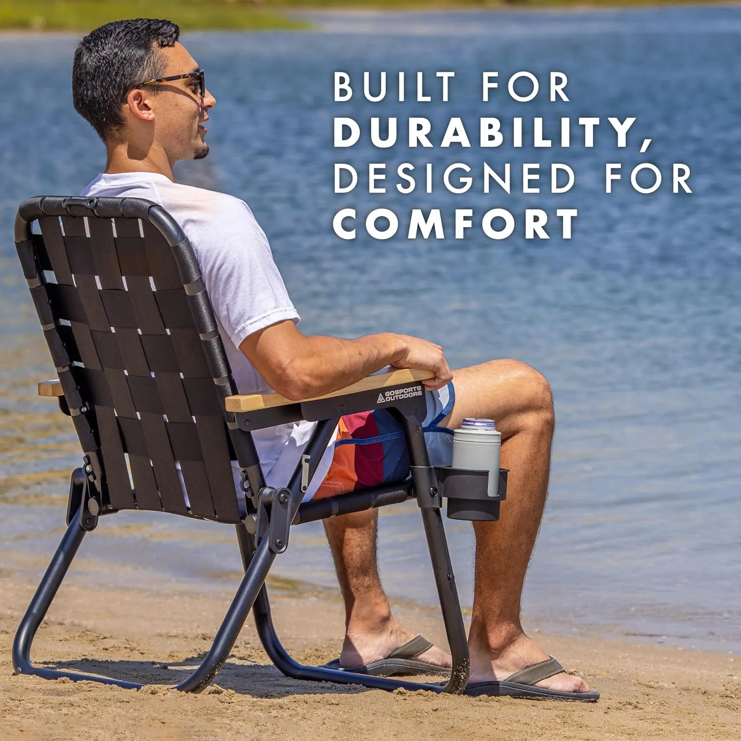 GoSports WOVN Beach Backpack Chair - 9 Styles Available - Premium Folding Camping Chair
