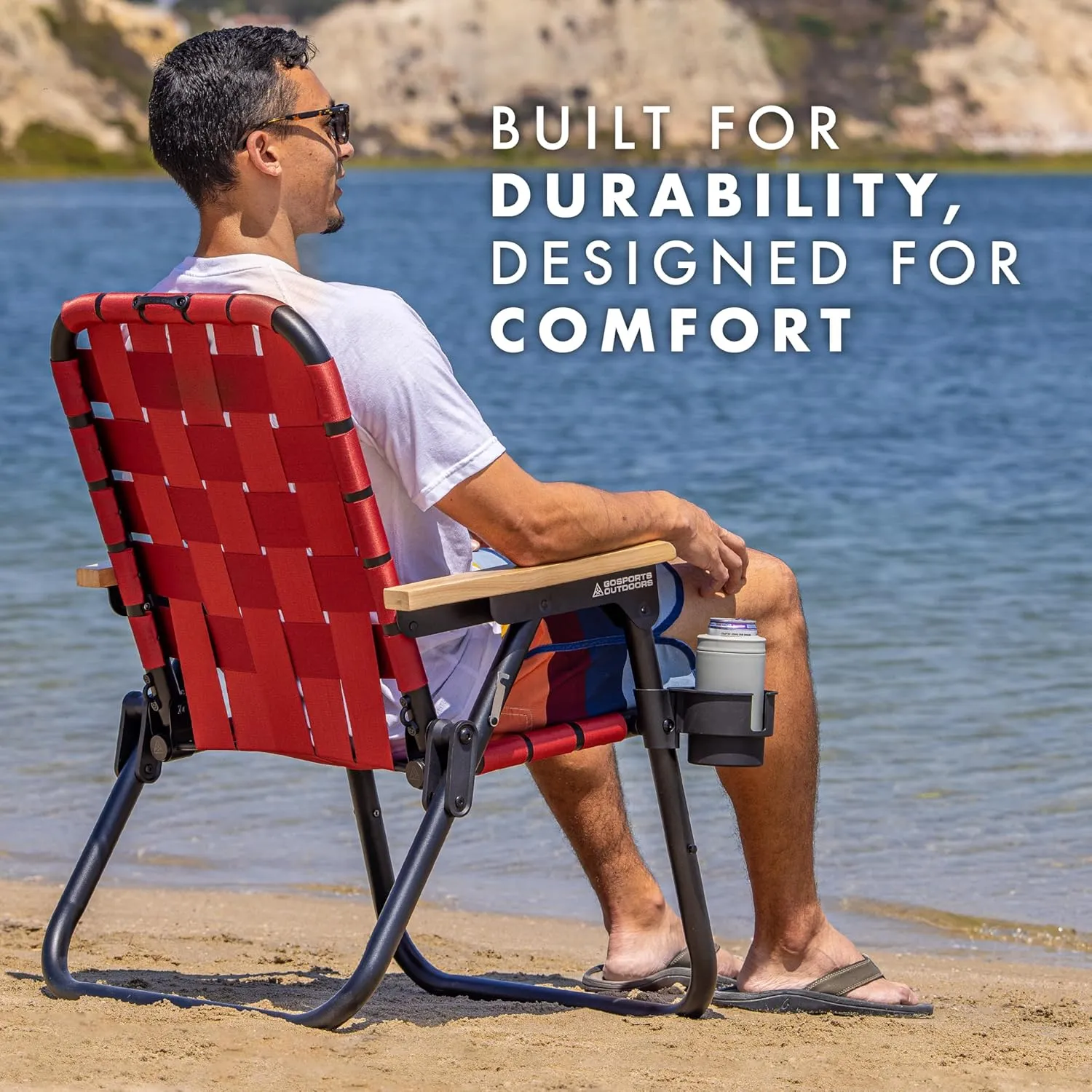 GoSports WOVN Beach Backpack Chair - 9 Styles Available - Premium Folding Camping Chair