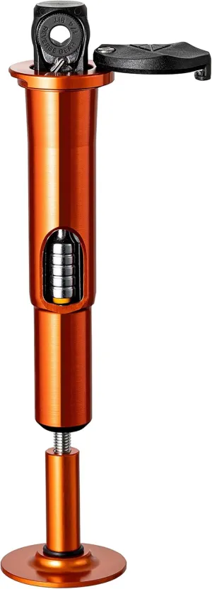 Granite Stash RT Ratchet Bike Multitool with 9 Bits Stored Inside Tapered Fork Steerer - Spring Loaded Tool Holder for Easy Access - Compact Bike Tool Kit for BMX Bike, Mountain Bike (Orange)