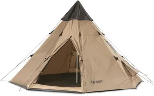 Guide Gear 10' x 10' Teepee Tent for Adults Outdoor Camping, 2-Person, Instant Easy Set-Up Waterproof 4-Season Tents for Backpacking, Hiking