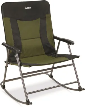 Guide Gear XXL Oversized Rocking Camping Chair, Heavy-Duty 600 lb Capacity Portable Folding Outdoor Camp Rocker Chairs for Adults