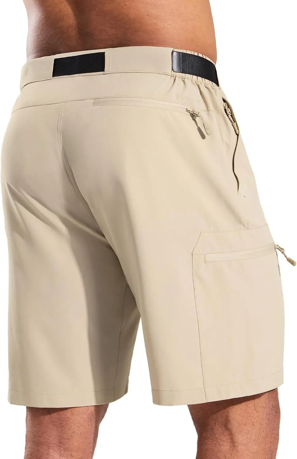 Haimont Men's Quick Dry Hiking Cargo Shorts 9in Lightweight Water Repellent UPF50 Travel Camping Shorts 5 Zipper Pockets