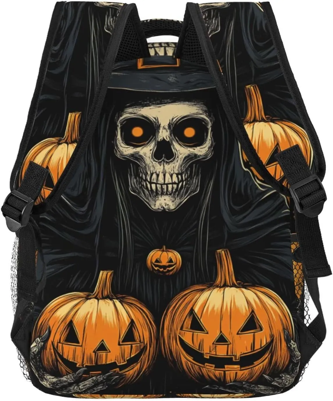 Halloween Skull Witch Stylish Backpack For Trekking Backpacking Unisex