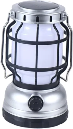 Handheld Led Lantern for Camping Vintage Camping Light Solar USB Charging Practical for Outdoor