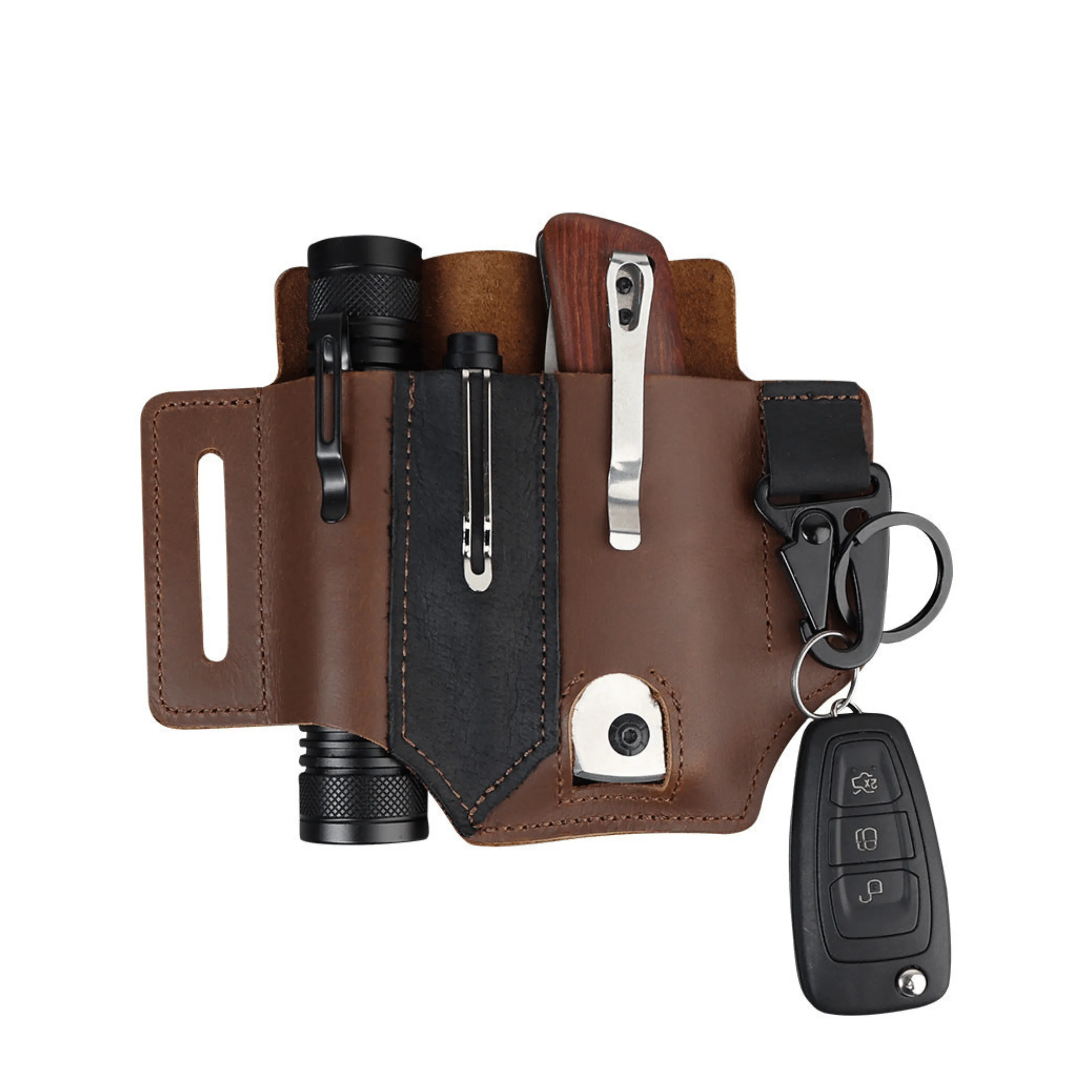 Handmade Multitool Genuine Leather Sheath EDC Pocket