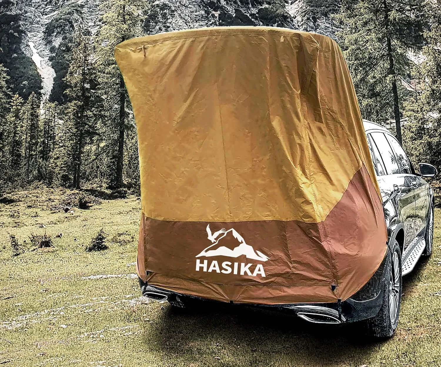 Hasika Camping Tent 2 Person Sun Shade Privacy Shelter Easy Set Up 120 Seconds Waterproof 3000MM UPF 50  Yellow