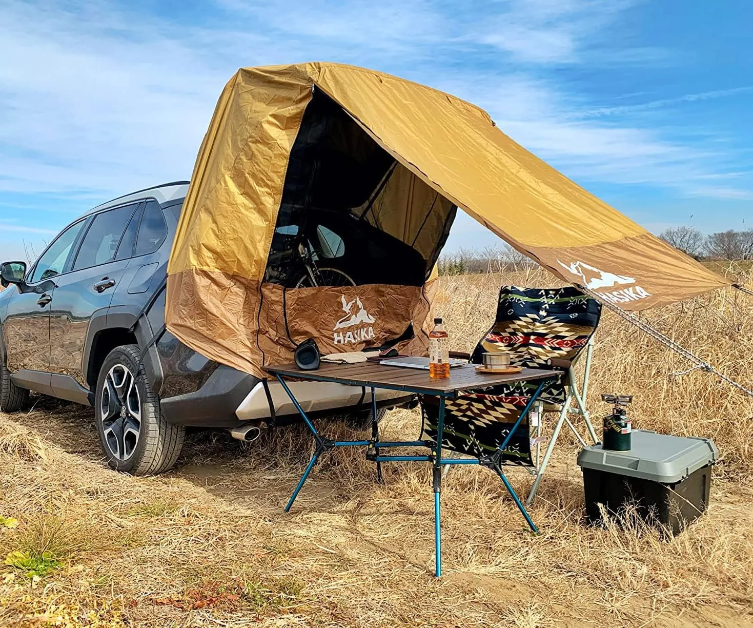 Hasika Camping Tent 2 Person Sun Shade Privacy Shelter Easy Set Up 120 Seconds Waterproof 3000MM UPF 50  Yellow