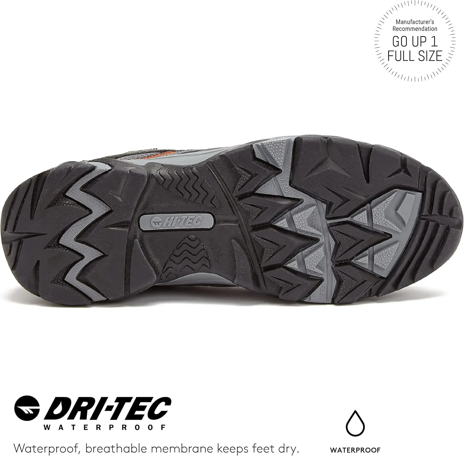 HI-TEC Apex Lite Low WP Waterproof Hiking Shoes for Men, Lightweight Breathable Outdoor Trekking and Trail Shoes