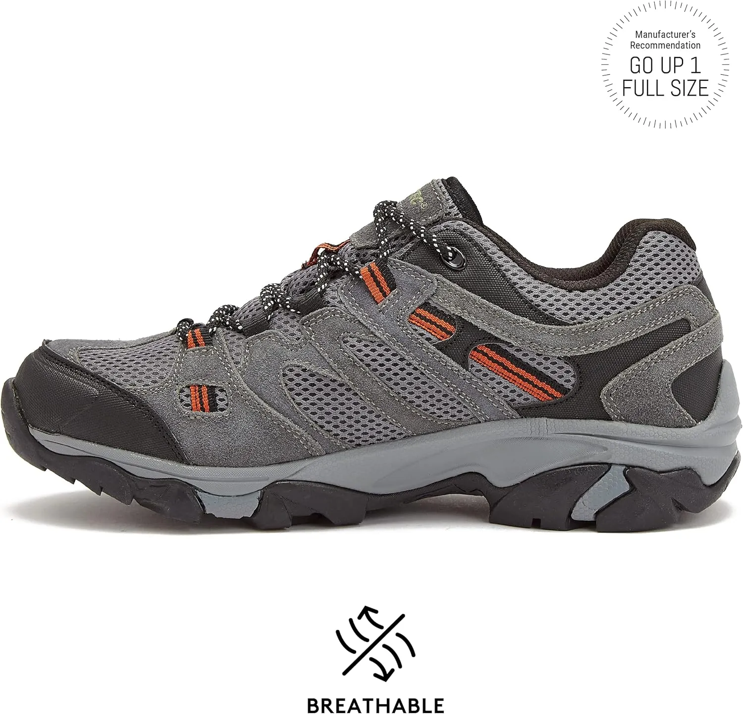 HI-TEC Apex Lite Low WP Waterproof Hiking Shoes for Men, Lightweight Breathable Outdoor Trekking and Trail Shoes