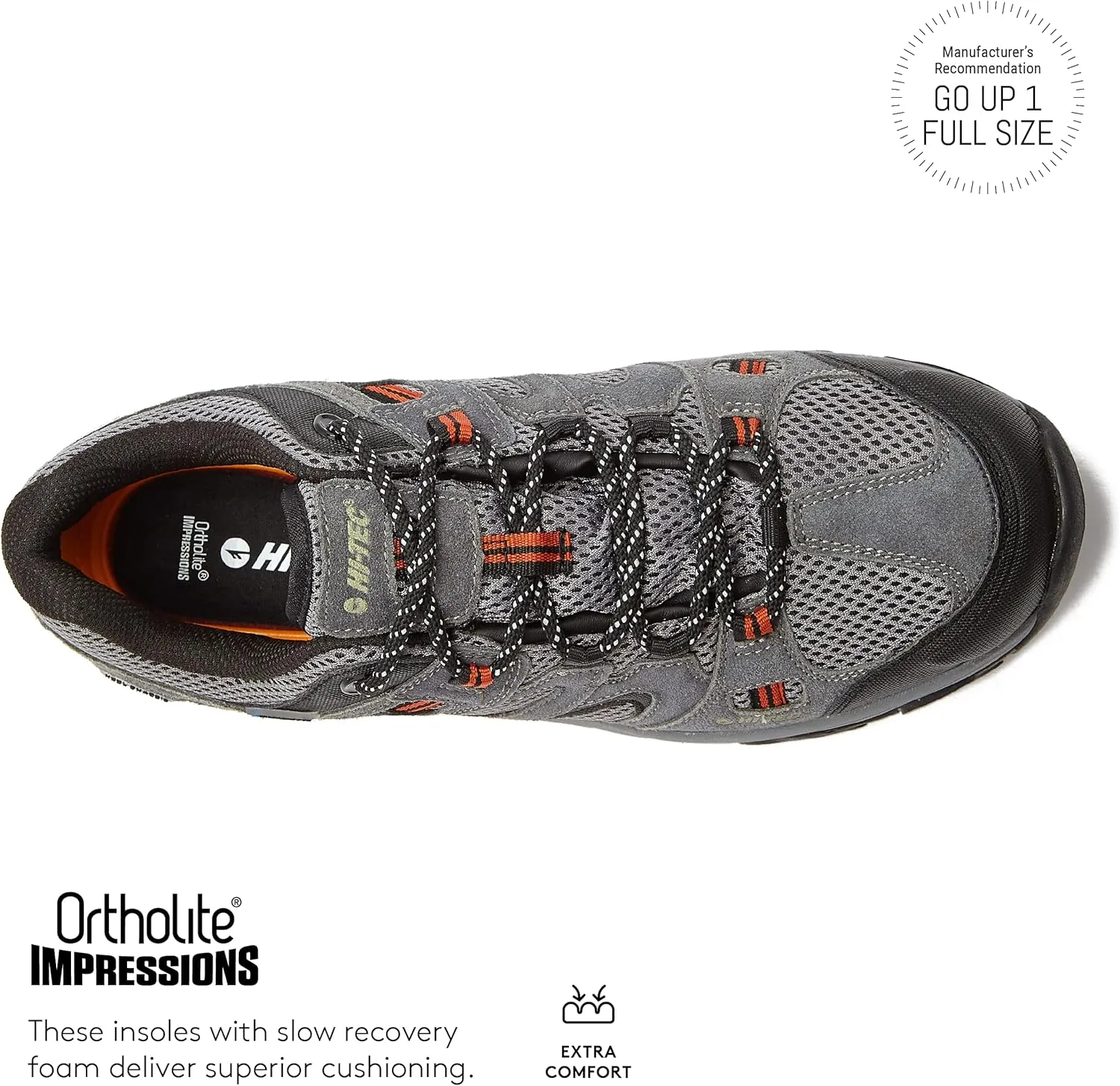HI-TEC Apex Lite Low WP Waterproof Hiking Shoes for Men, Lightweight Breathable Outdoor Trekking and Trail Shoes