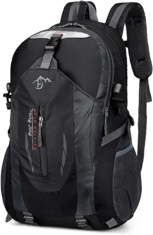 Hiking Backpack 40L proof Lightweight Outdoor Hiking Trekking Daypack Travel Backpack for Men Women, Black