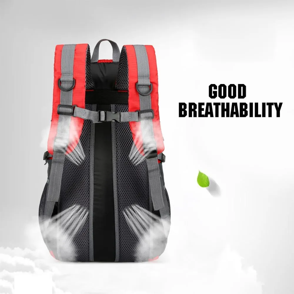 Hiking backpack 40L, Waterproof Lightweight Outdoor Hiking Trekking Daypack Travel Backpack for Men Women(Black)