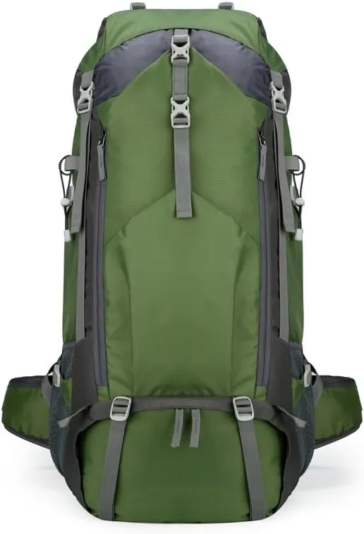 Hiking Backpack Large Capacity Outdoor Trekking Pack Water Resistant Camping Travel Daypack for Climbing and Daily Adventures (Green)