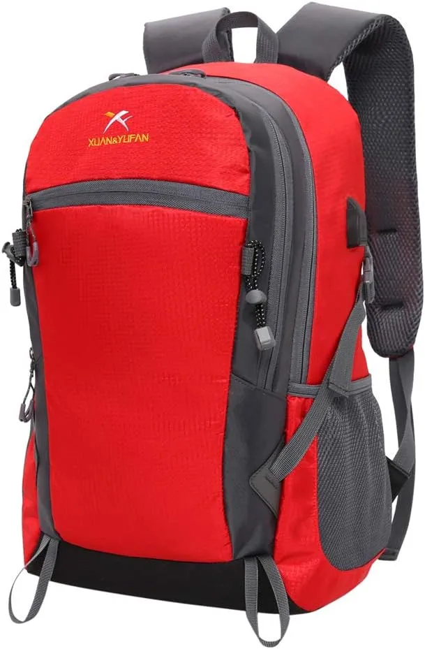Hiking Backpack Nylon Waterproof Trekking Travel Knapsack Lightweight Large Capacity